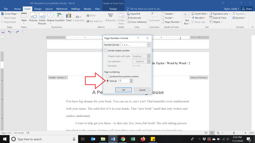 Let’s Get Tech-y: Adding Page Numbers to Your Manuscript – Linda Taylor ...